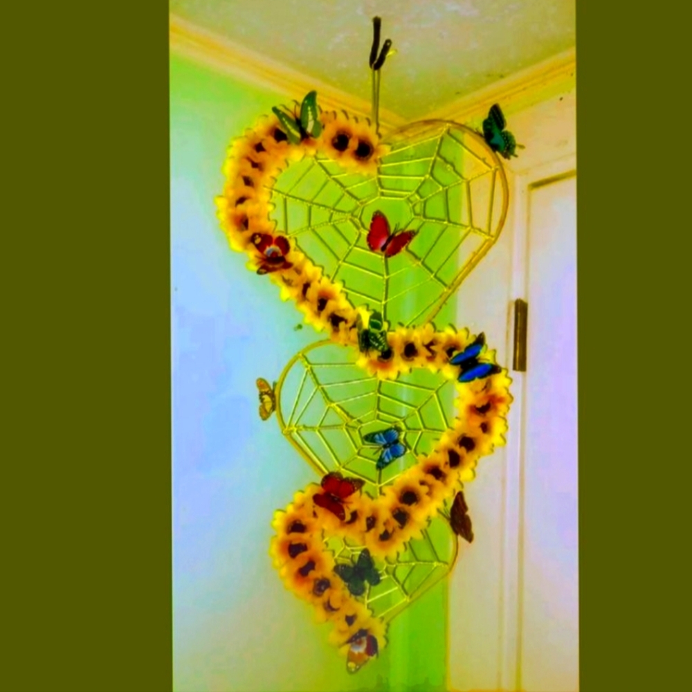 Yellow Sunflower Butterfly Dream Catcher